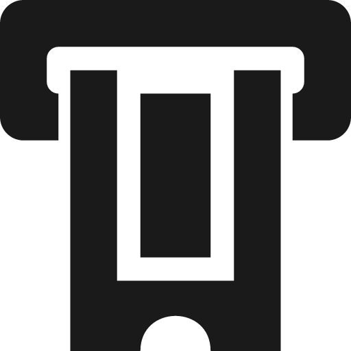 Ticket in slot icon, solid style, from Pinhead Map Icons