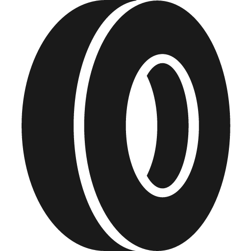 Tire icon, solid style, from Pinhead Map Icons