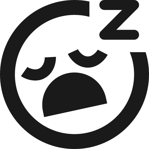 Tired face with z in circle outline icon, outline style, from Pinhead Map Icons