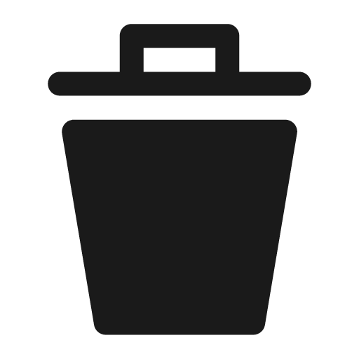 Trash can icon, solid style, from Pinhead Map Icons