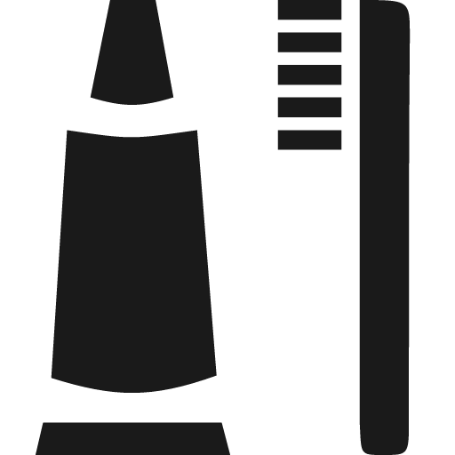 Tube and toothbrush icon, solid style, from Pinhead Map Icons