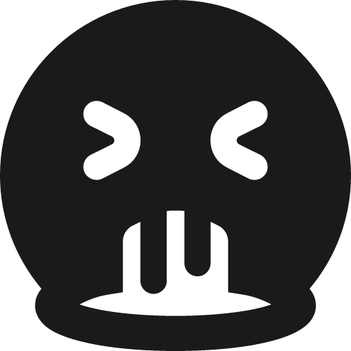 Vomiting face in circle icon, solid style, from Pinhead Map Icons