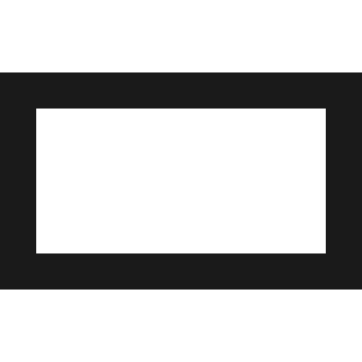 Wide rectangle outline icon, outline style, from Pinhead Map Icons