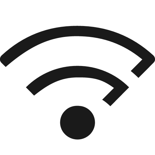 Wifi weakest signal icon, solid style, from Pinhead Map Icons