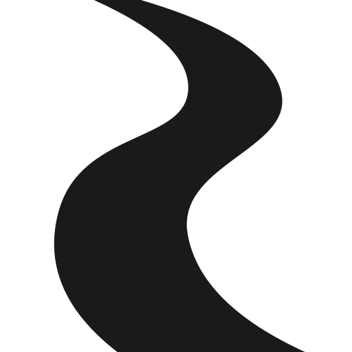 Winding way icon, solid style, from Pinhead Map Icons