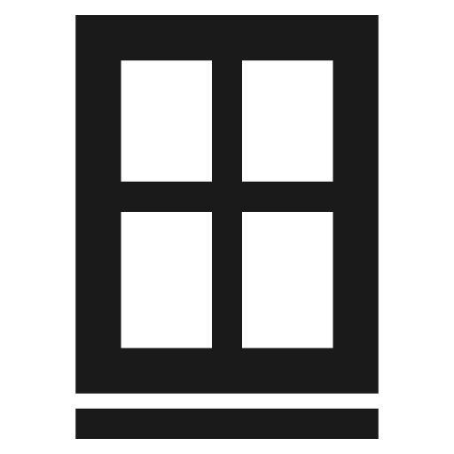 Window icon, solid style, from Pinhead Map Icons
