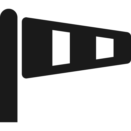 Windsock icon, solid style, from Pinhead Map Icons