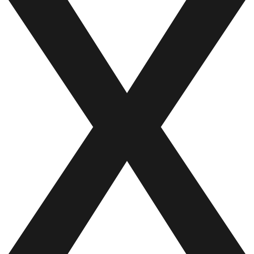 X icon, solid style, from Pinhead Map Icons