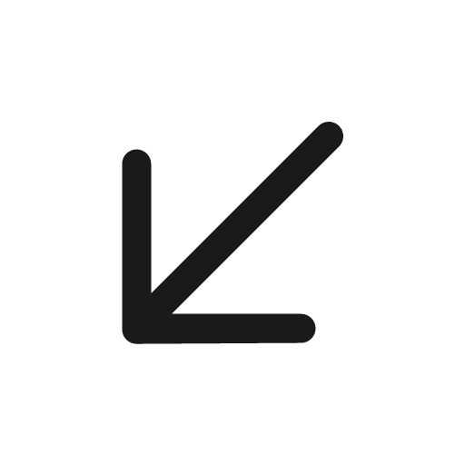 Arrow down left icon, solid style, from Prime Icons