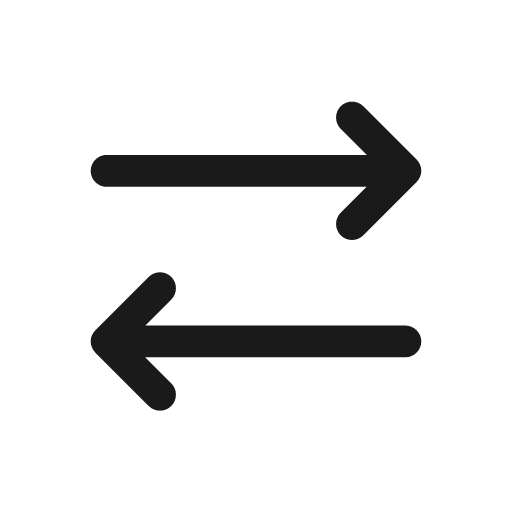 Arrow right arrow left icon, solid style, from Prime Icons