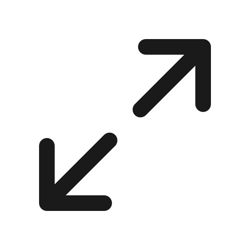 Arrow up right and arrow down left from center icon, solid style, from Prime Icons