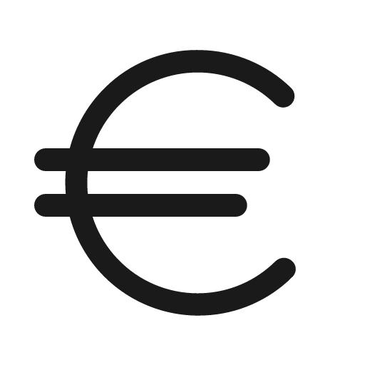 Euro icon, solid style, from Prime Icons