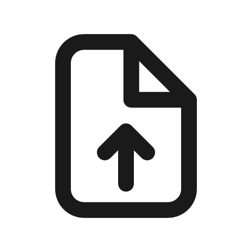 File arrow up icon, solid style, from Prime Icons