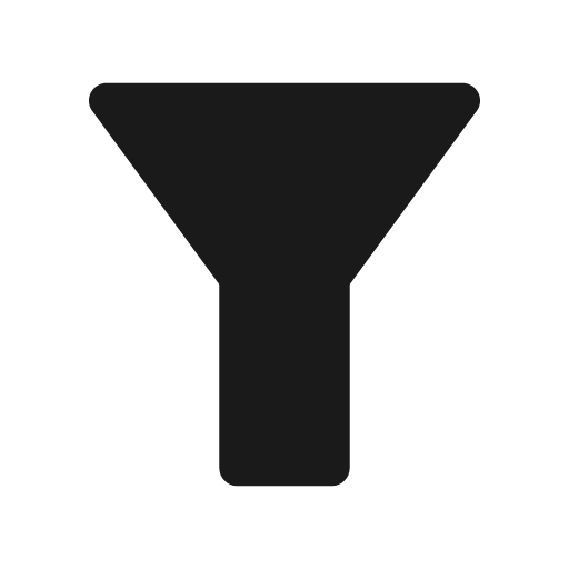 Filter fill icon, filled style, from Prime Icons