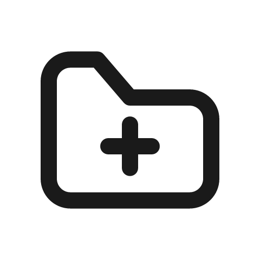 Folder plus icon, solid style, from Prime Icons