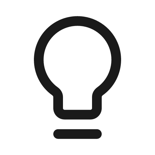 Lightbulb icon, solid style, from Prime Icons