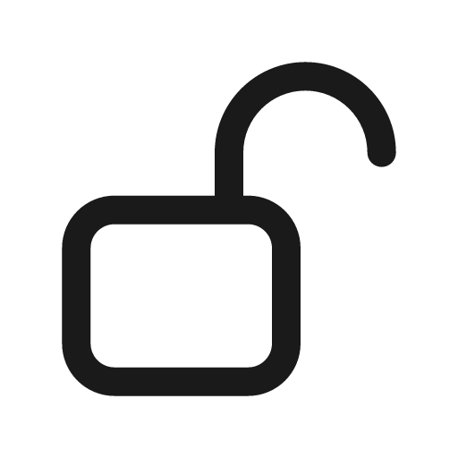 Lock open icon, solid style, from Prime Icons