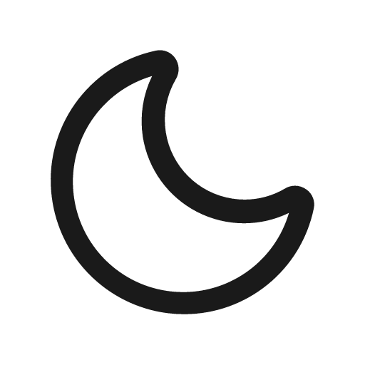 Moon icon, solid style, from Prime Icons