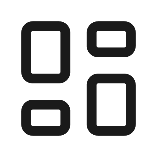 Objects column icon, solid style, from Prime Icons