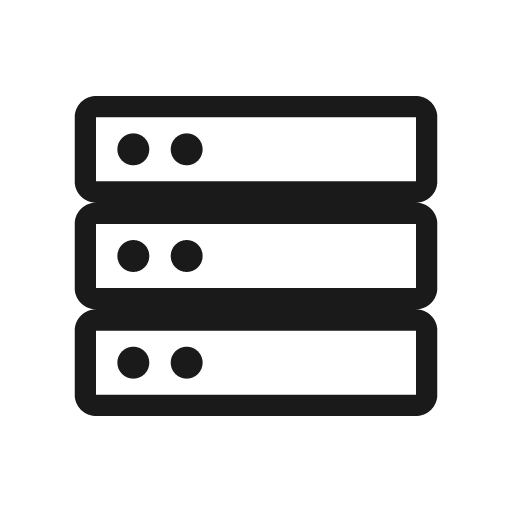 Server icon, solid style, from Prime Icons