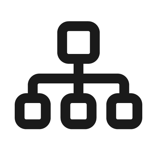 Sitemap icon, solid style, from Prime Icons