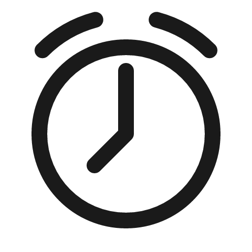 Alarm icon, line style, from Quill Icons