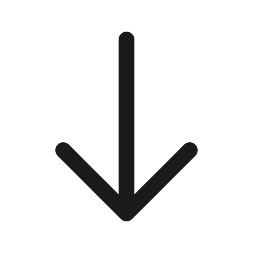 Arrow down icon, line style, from Quill Icons