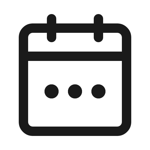 Calendar more icon, line style, from Quill Icons