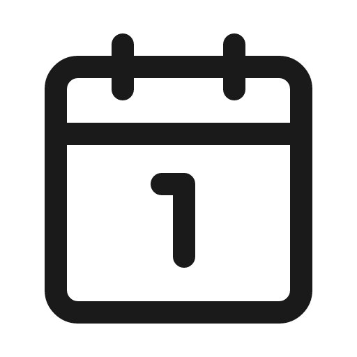 Calendar icon, line style, from Quill Icons