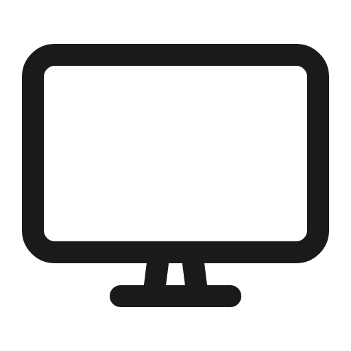 Desktop icon, line style, from Quill Icons