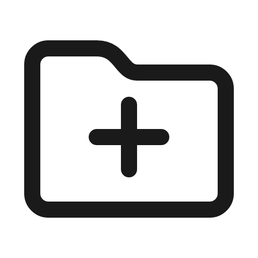 Folder add icon, line style, from Quill Icons