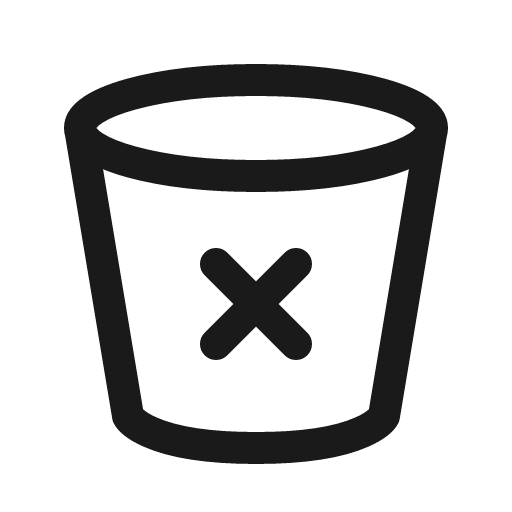 Folder trash icon, line style, from Quill Icons