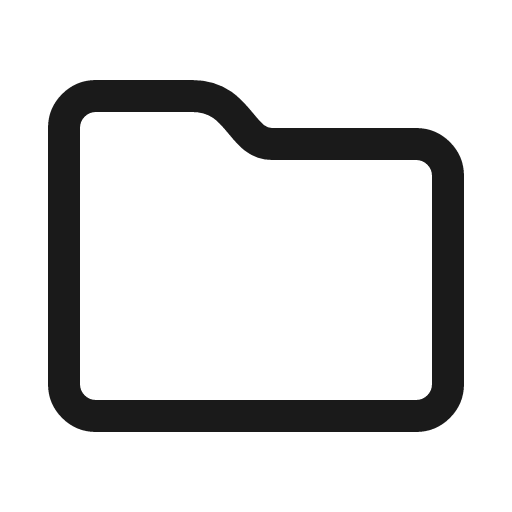 Folder icon, line style, from Quill Icons