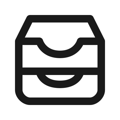 Inbox double icon, solid style, from Quill Icons