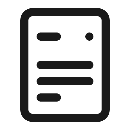 Paper icon, line style, from Quill Icons