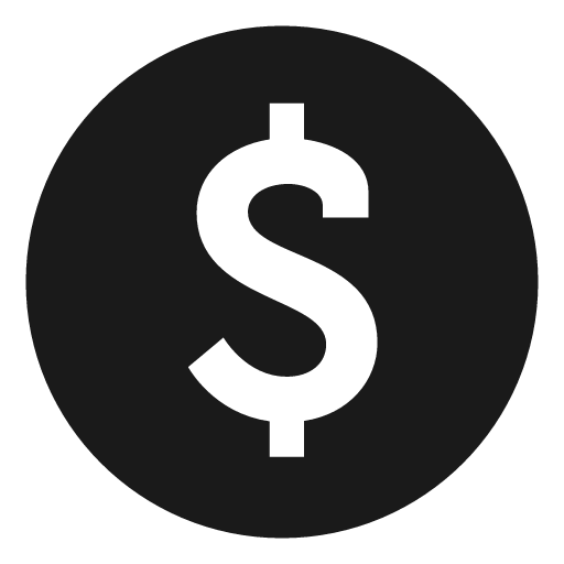 Dollar icon, solid style, from Raphael
