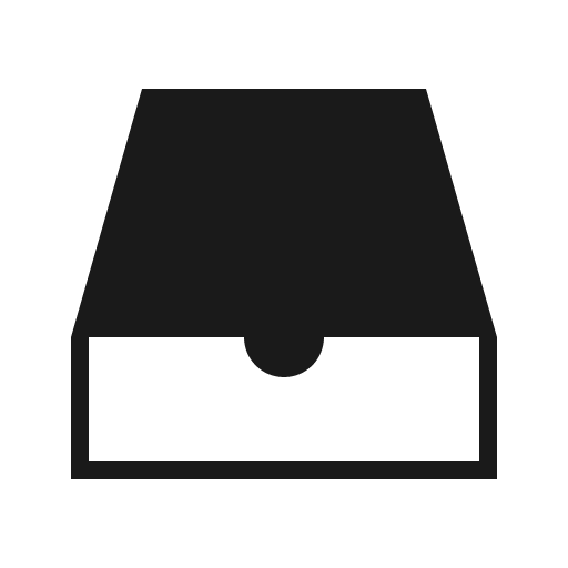 Inbox icon, solid style, from Raphael