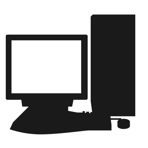 Pc icon, solid style, from Raphael