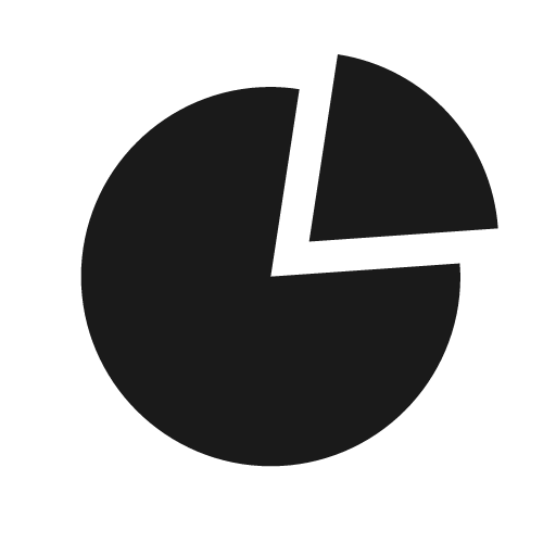 Piechart icon, solid style, from Raphael