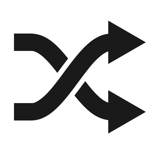 Shuffle icon, solid style, from Raphael