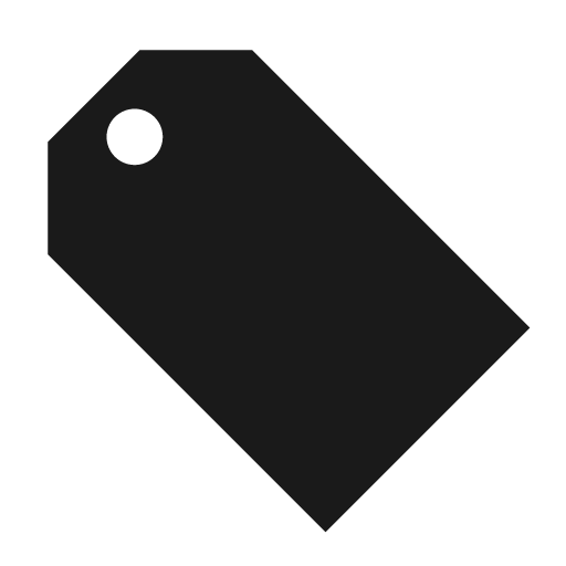 Tag icon, solid style, from Raphael