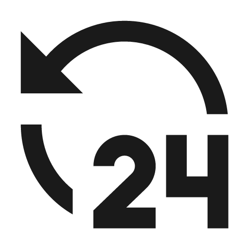 24 hours fill icon, filled style, from Remix Icon