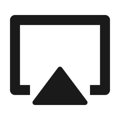 Airplay fill icon, filled style, from Remix Icon