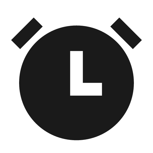 Alarm fill icon, filled style, from Remix Icon