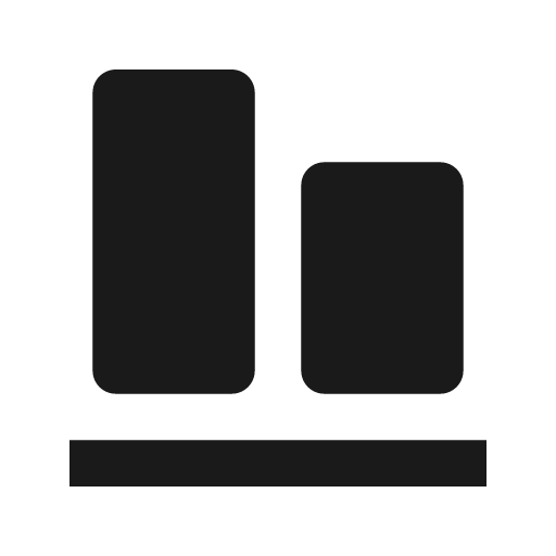 Align item bottom fill icon, filled style, from Remix Icon