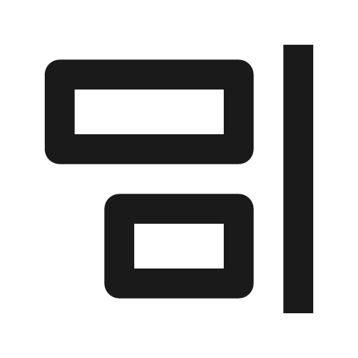 Align item right line icon, outline style, from Remix Icon