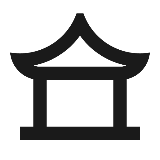 Ancient pavilion line icon, outline style, from Remix Icon