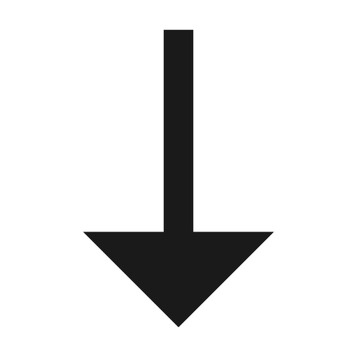 Arrow down long fill icon, filled style, from Remix Icon