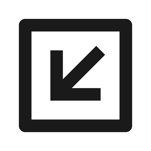 Arrow left down box line icon, outline style, from Remix Icon