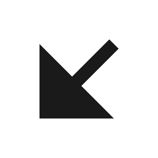 Arrow left down fill icon, filled style, from Remix Icon